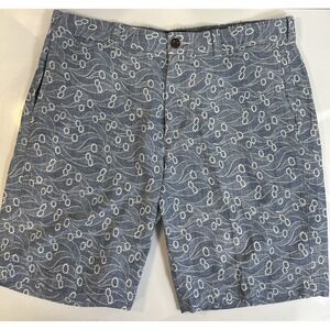 J. Crew Indigo Print Chambray Shorts Men's‎ 33 Preppy Beach Casual 10.5" Beach